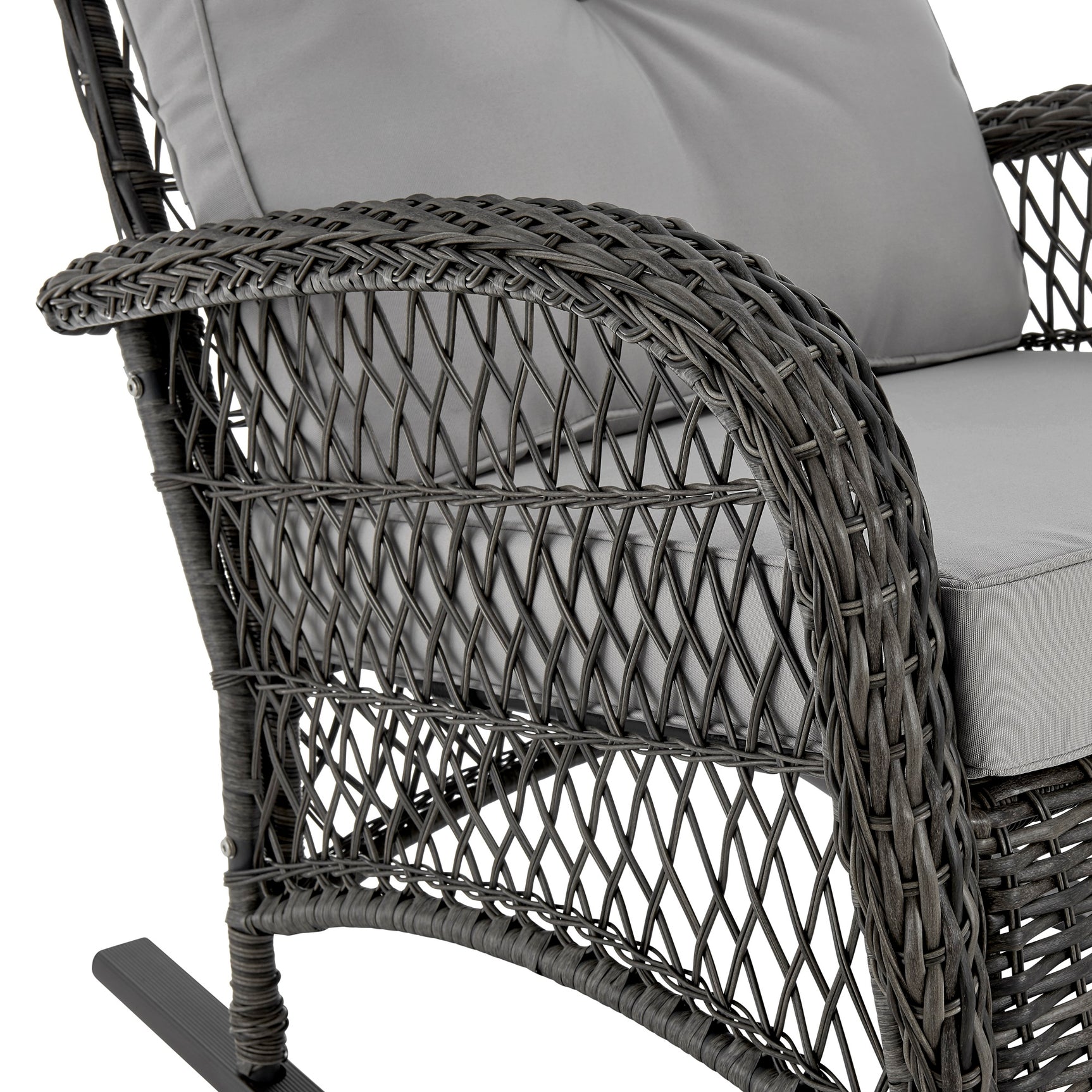 Fruttuo Patio Rocking Chair with Grey Cushions - Ornate Home
