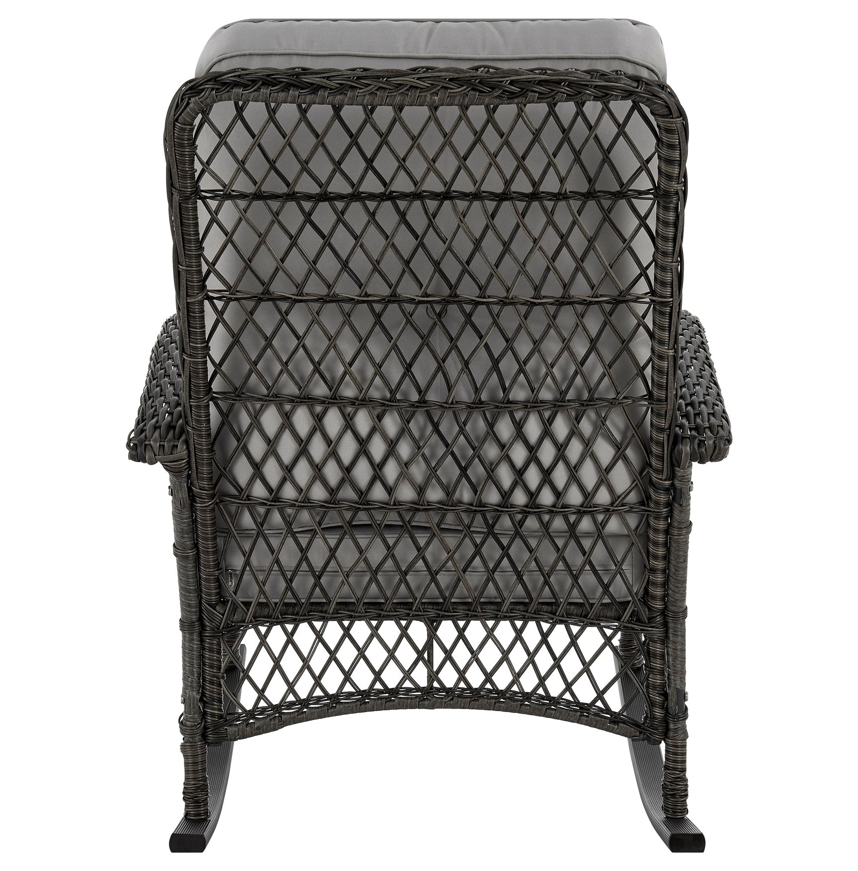 Fruttuo Patio Rocking Chair with Grey Cushions - Ornate Home