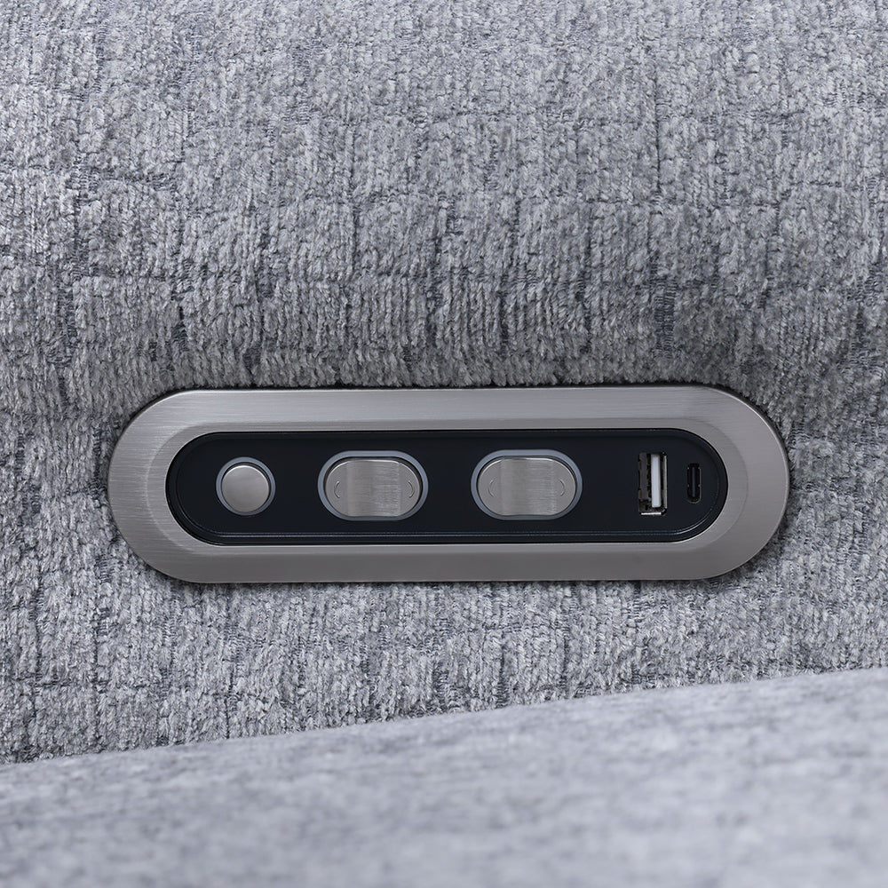 Fullar Light Gary Modular Power Motion Armless Recliner - Ornate Home