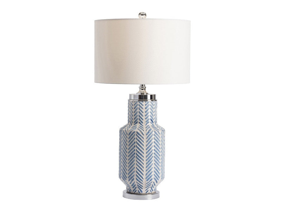 Fullbright Blue/White Table Lamp - Ornate Home