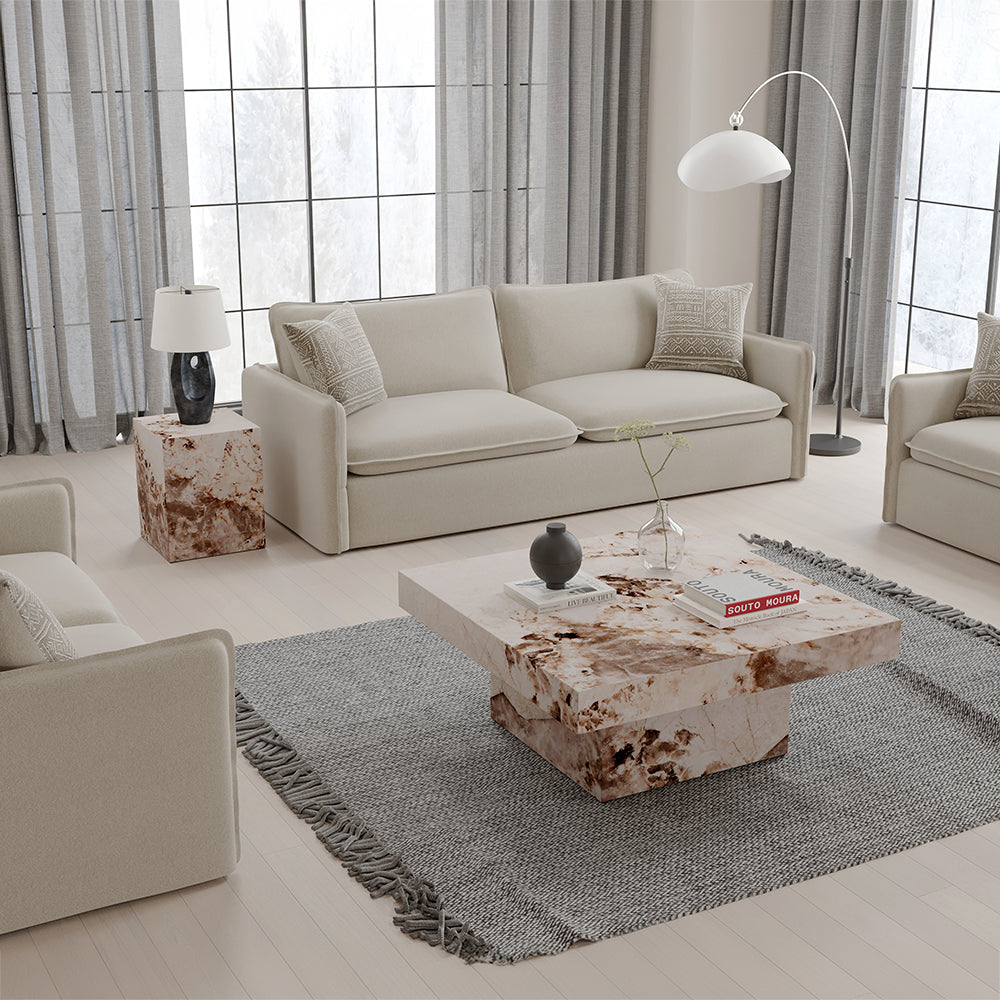 Fultan Engineered Stone End Table - Ornate Home