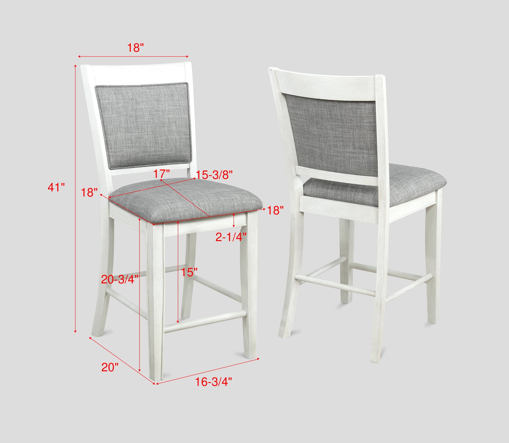 Fulton Chalk/White Counter Height Dining Set - Ornate Home