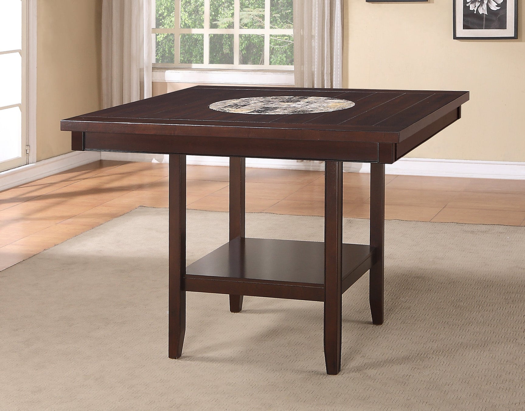 Fulton Espresso/Black Counter Height Dining Set - Ornate Home