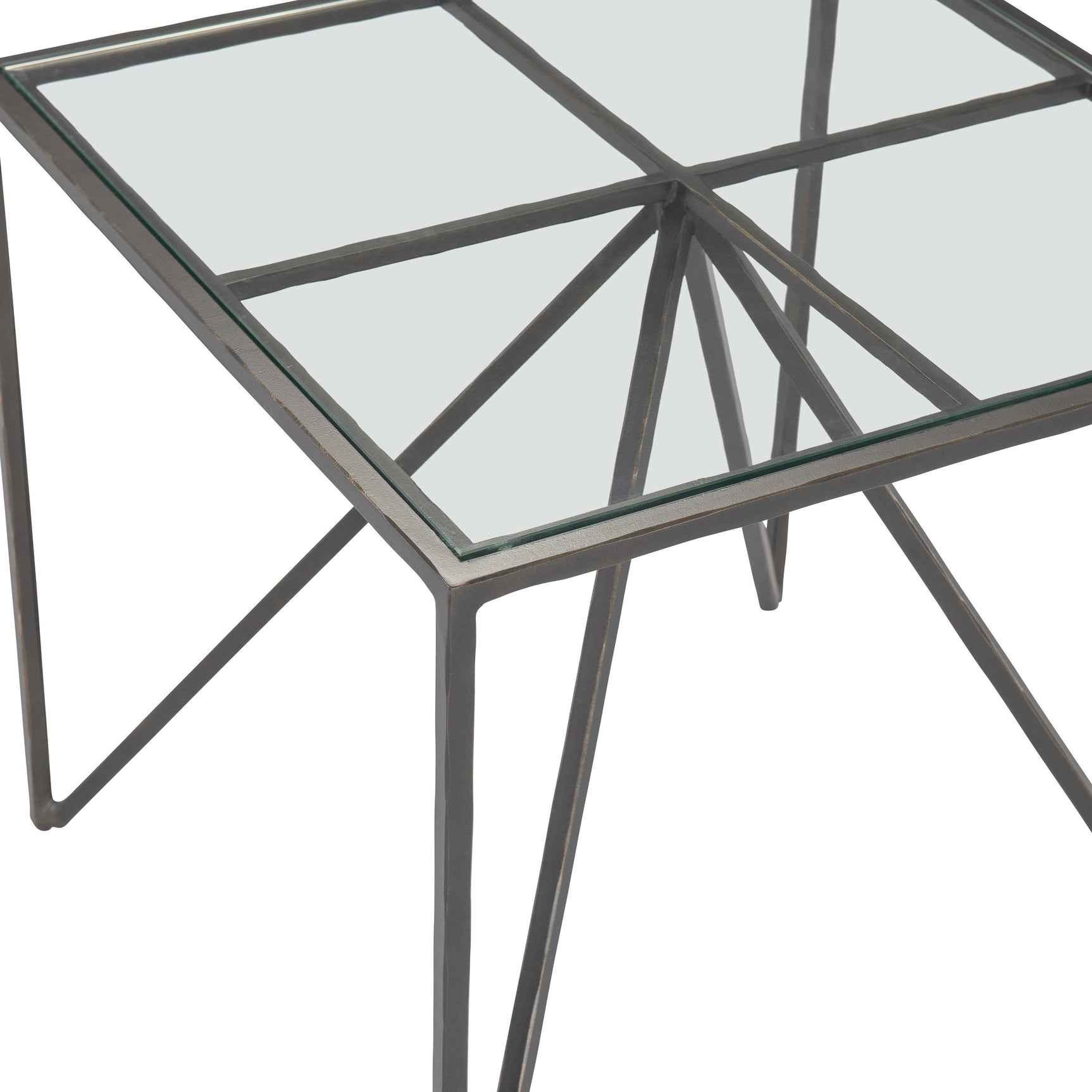 Fulton Glass/New Aged Bronze Side Table - Ornate Home