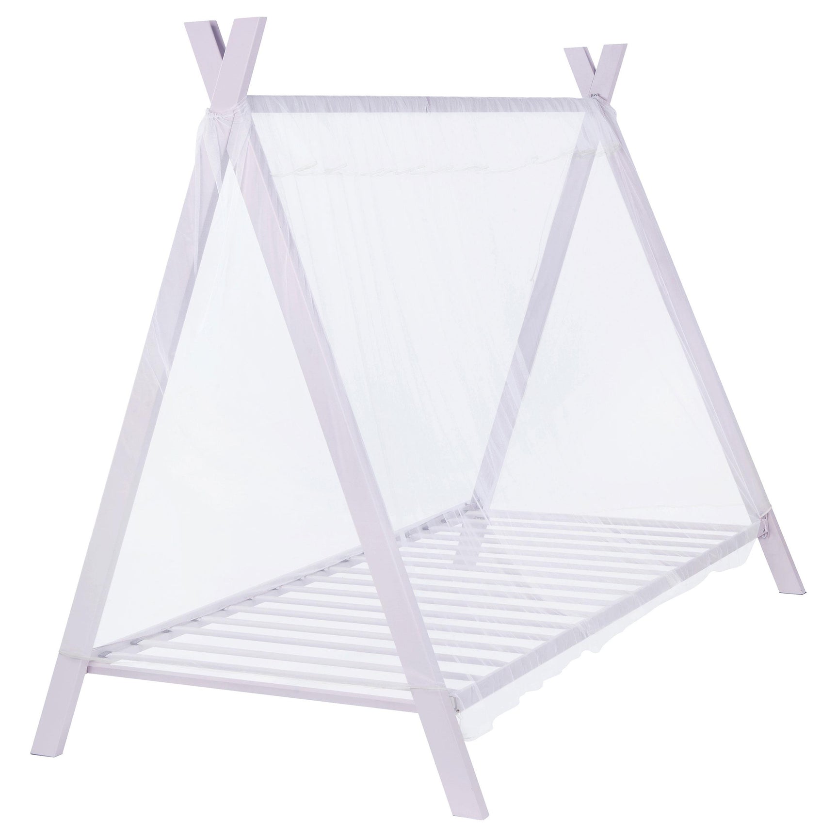 Fultonville Pink Metal Twin Tent Bed with 7-inch Mattress - Ornate Home