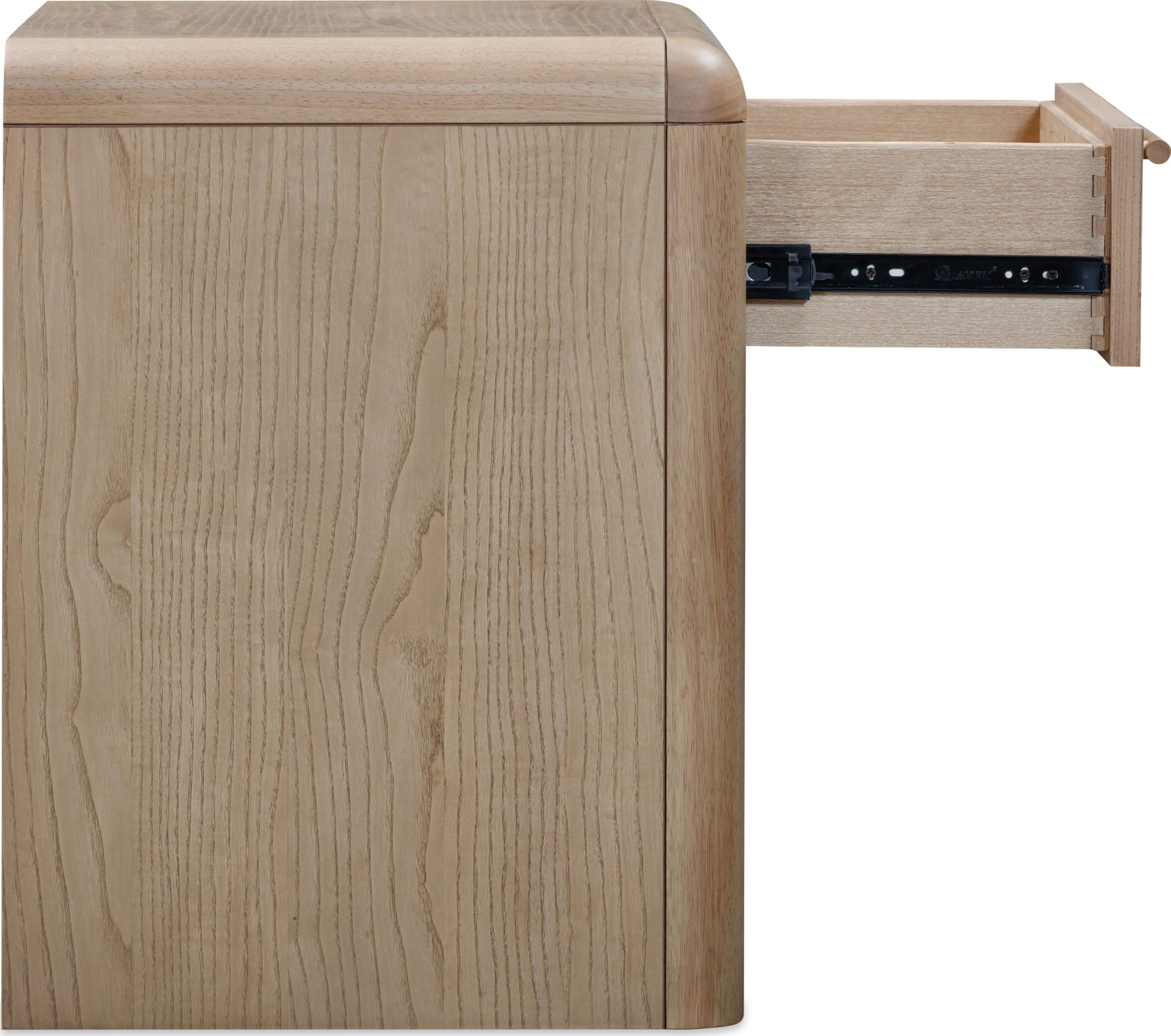 Furano Ginger One Drawer One Shelf Ash Wood Nightstand - Ornate Home