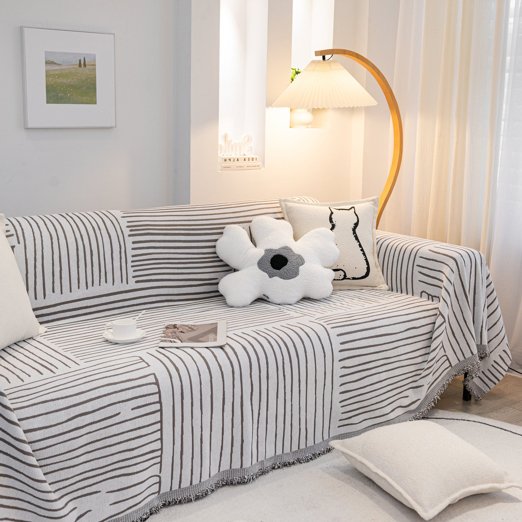 Furniture Pet Protector Couch Cover Throws for Sectional Couch, Couch Cover for Most Shape Sofas - Ornate Home