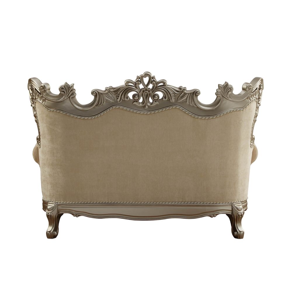 Furniture Ranita Loveseat in Champagne 51041 - Ornate Home
