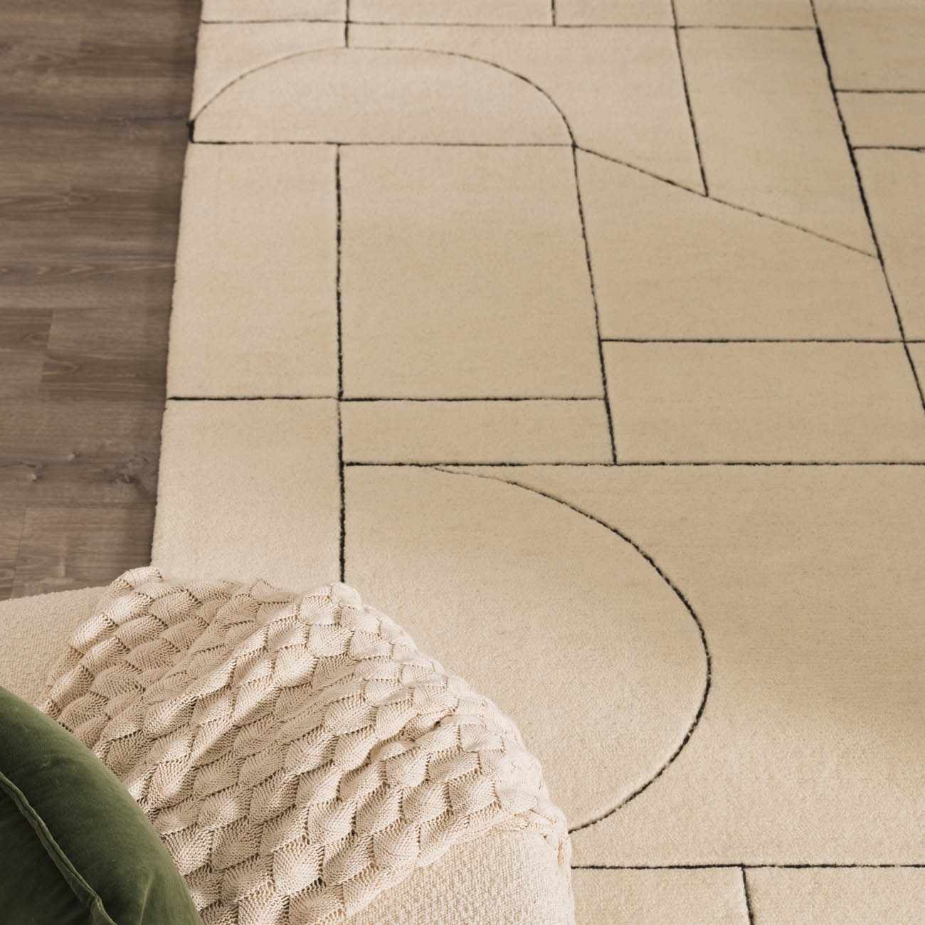 Fusao Rose Cream Area Rug - Clearance - Ornate Home