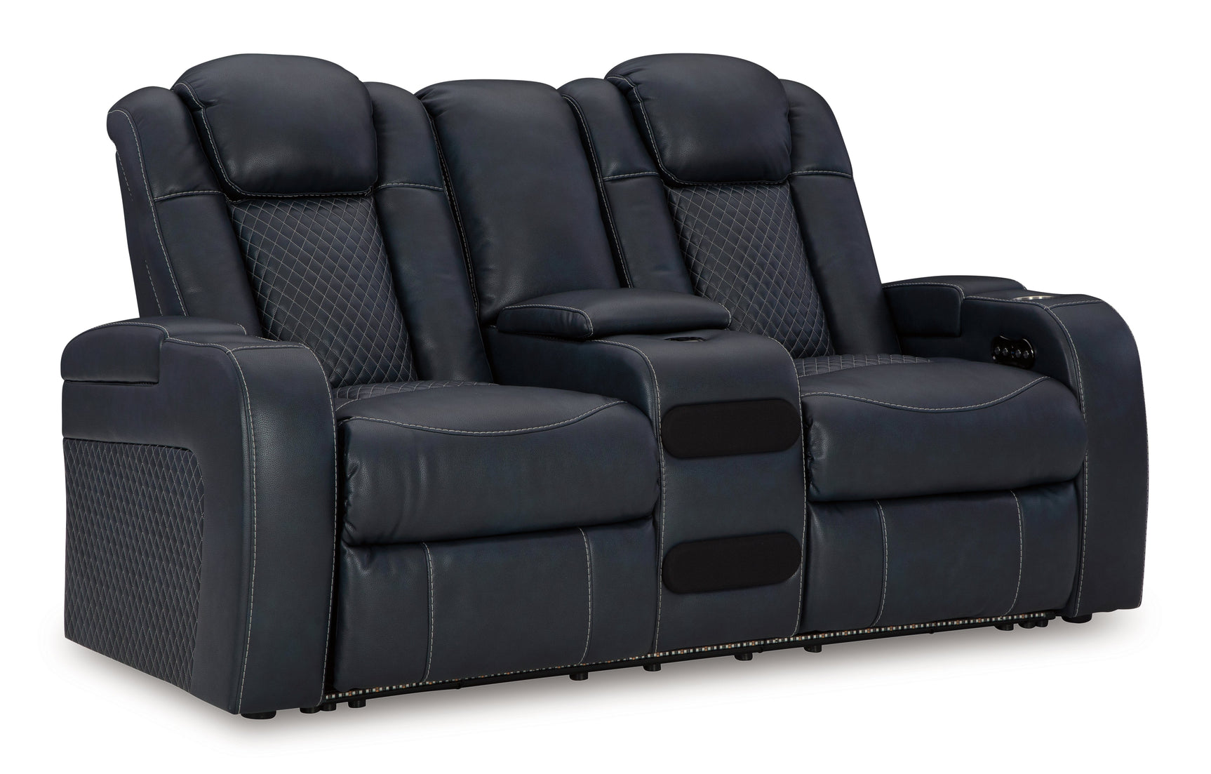 Fyne-Dyme Sapphire Power Reclining Loveseat with Console (Online Special Price) - Ornate Home