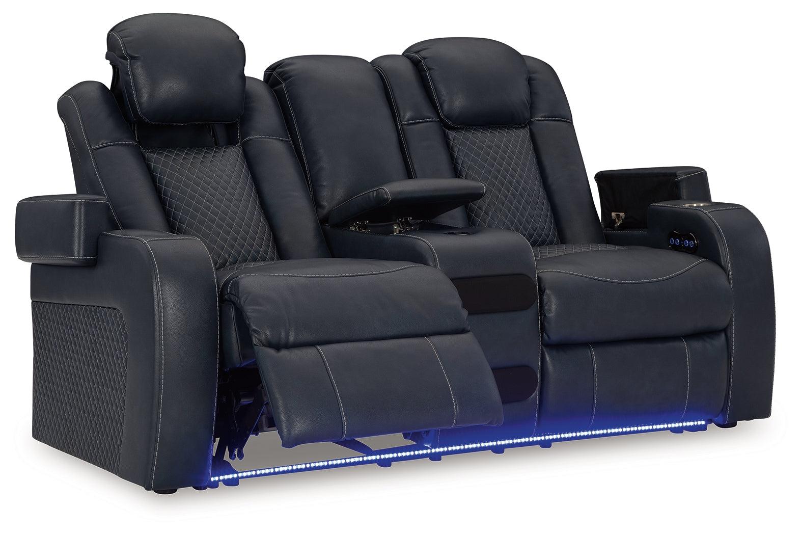 Fyne-Dyme Sapphire Power Reclining Sofa, Loveseat and Recliner (Online Special Price) - Ornate Home