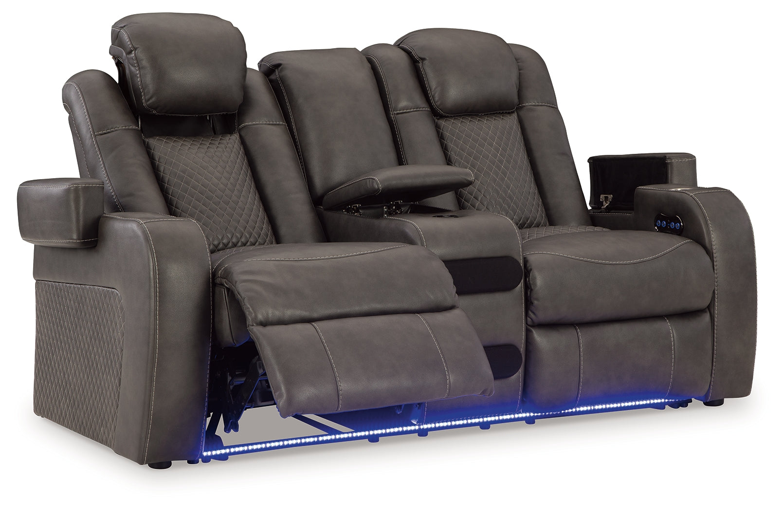 Fyne-Dyme Shadow Power Reclining Loveseat with Console (Online Special Price) - Ornate Home