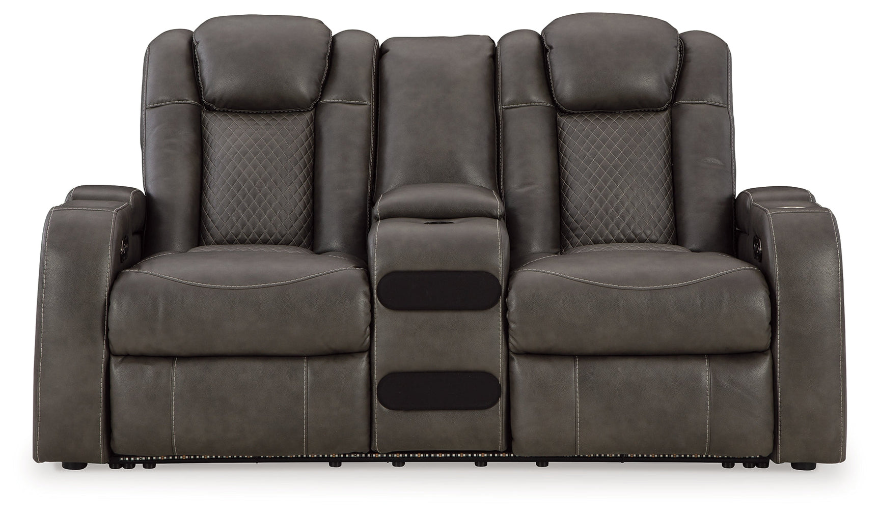 Fyne-Dyme Shadow Power Reclining Loveseat with Console - Ornate Home