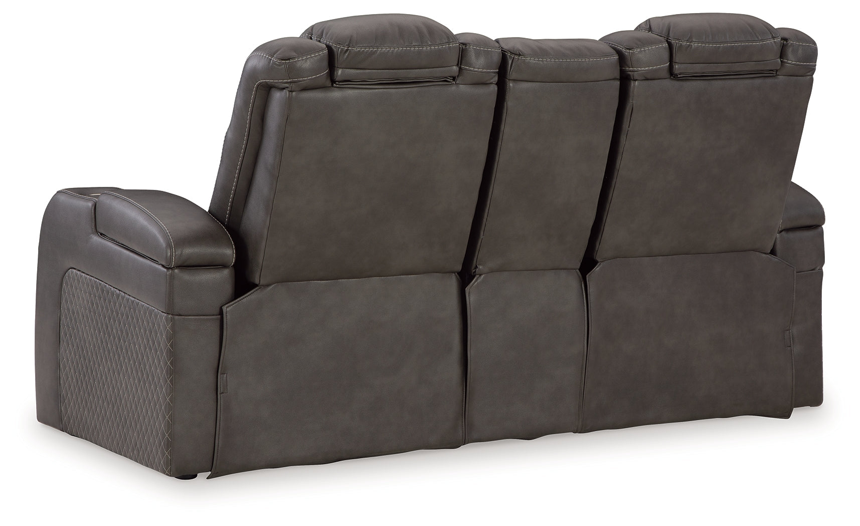 Fyne-Dyme Shadow Power Reclining Loveseat with Console - Ornate Home