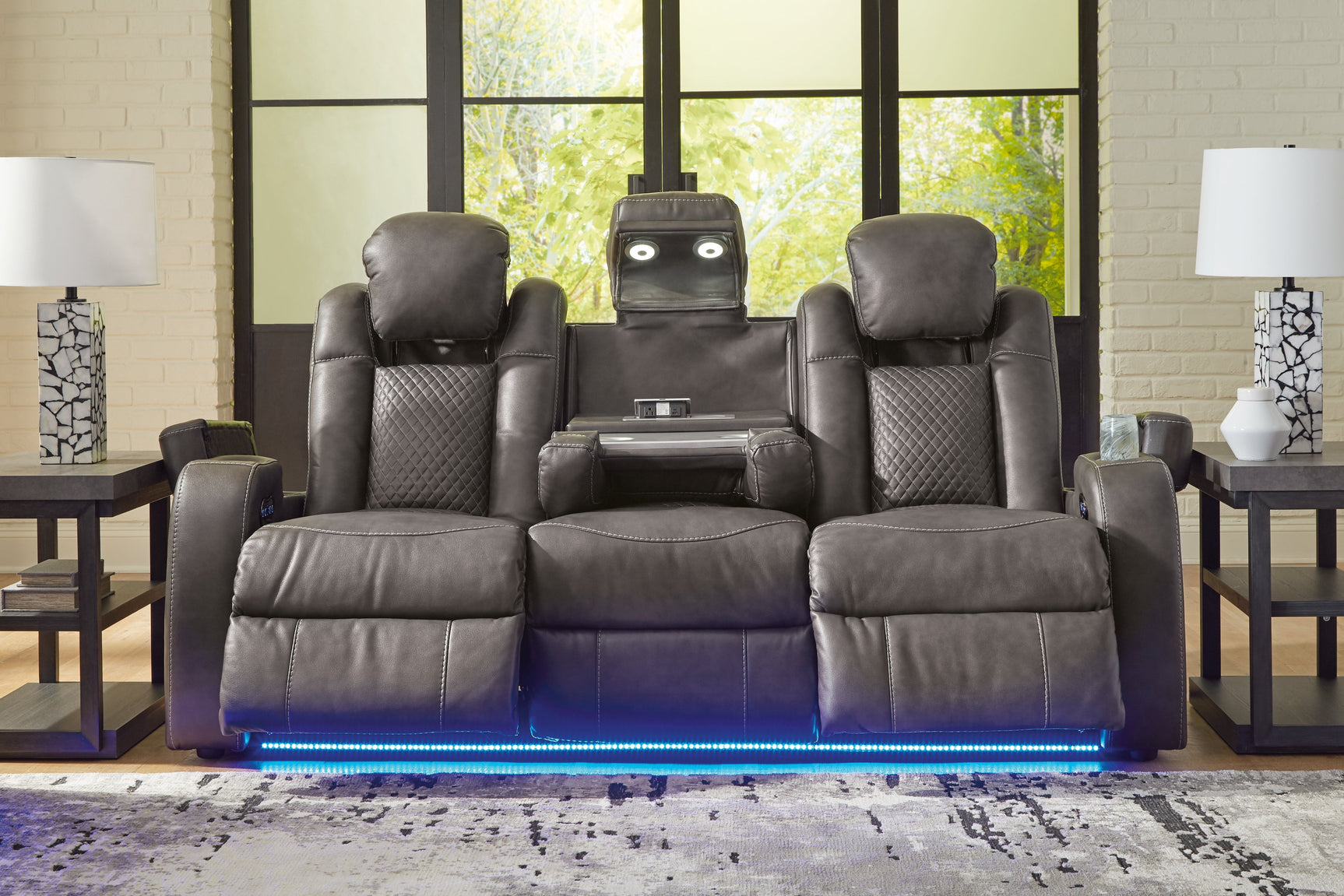 Fyne-Dyme Shadow Power Reclining Sofa (Online Special Price) - Ornate Home