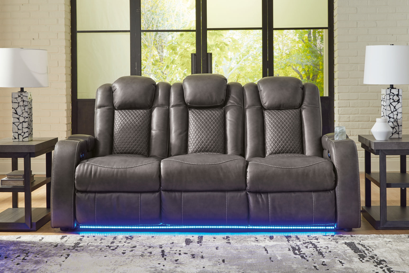 Fyne-Dyme Shadow Power Reclining Sofa and Power Recliner (Online Special Price) - Ornate Home