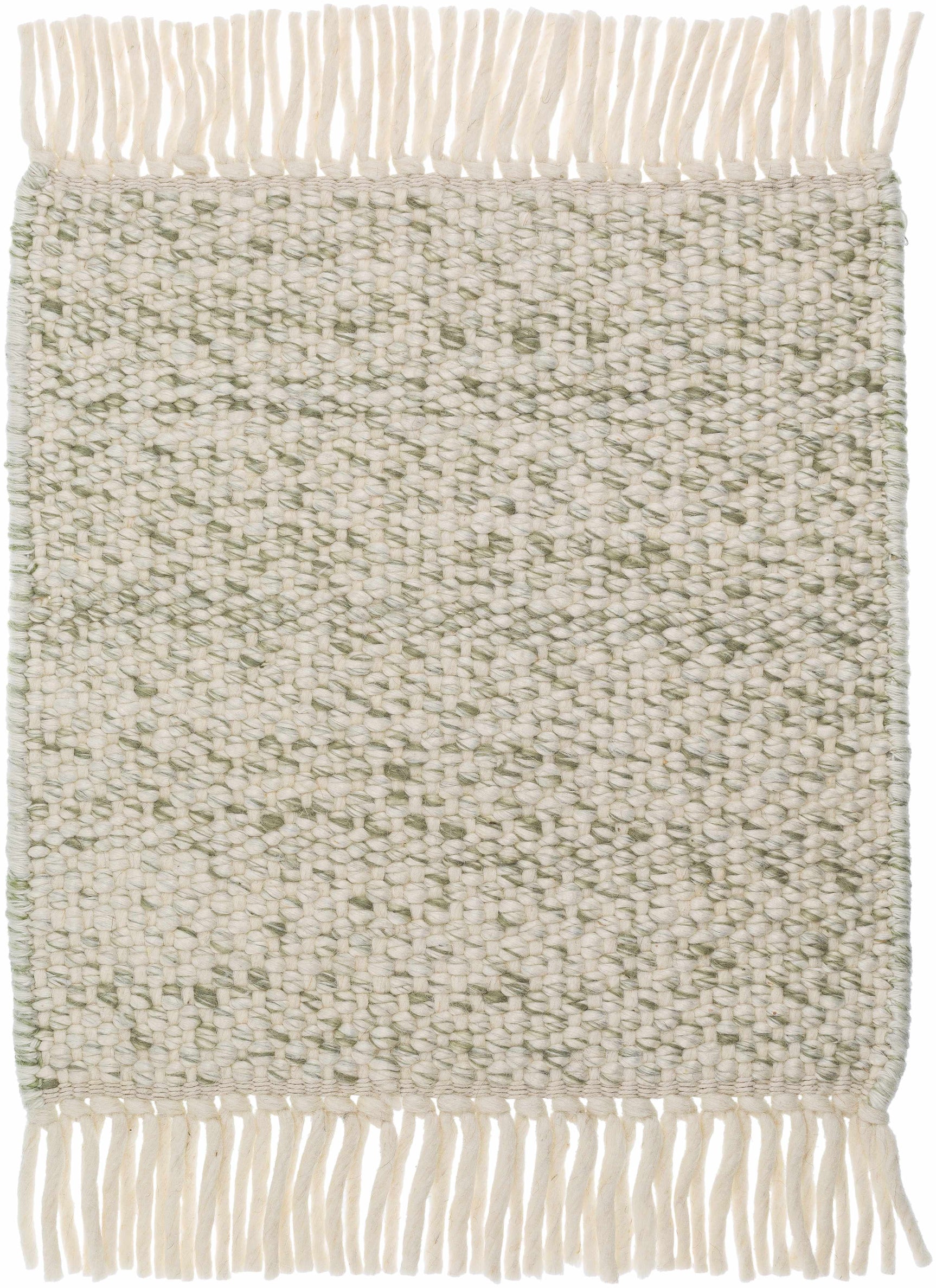 Sorell Sage Textured Weave Cottage Farmhouse Wool Handmade Area Rug - Clearance