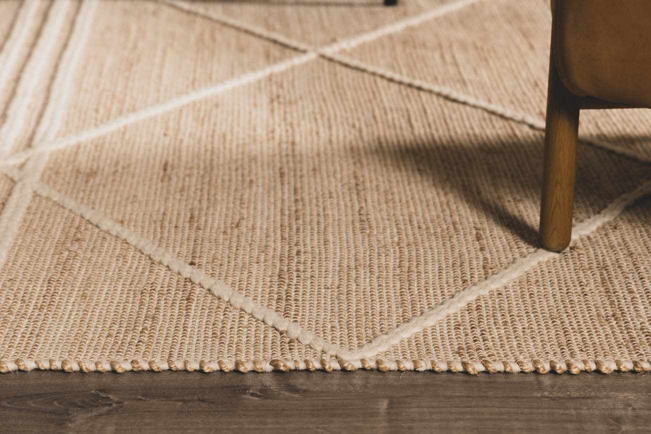 Gulnur Natural Jute&Wool Trellis Rug - Clearance