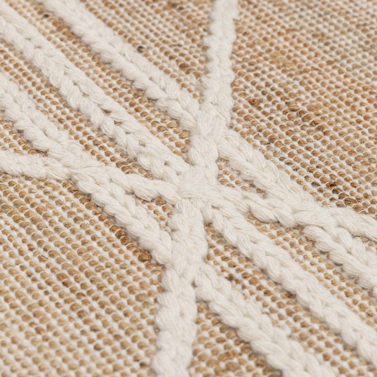 Gulnur Natural Jute&Wool Trellis Rug - Clearance