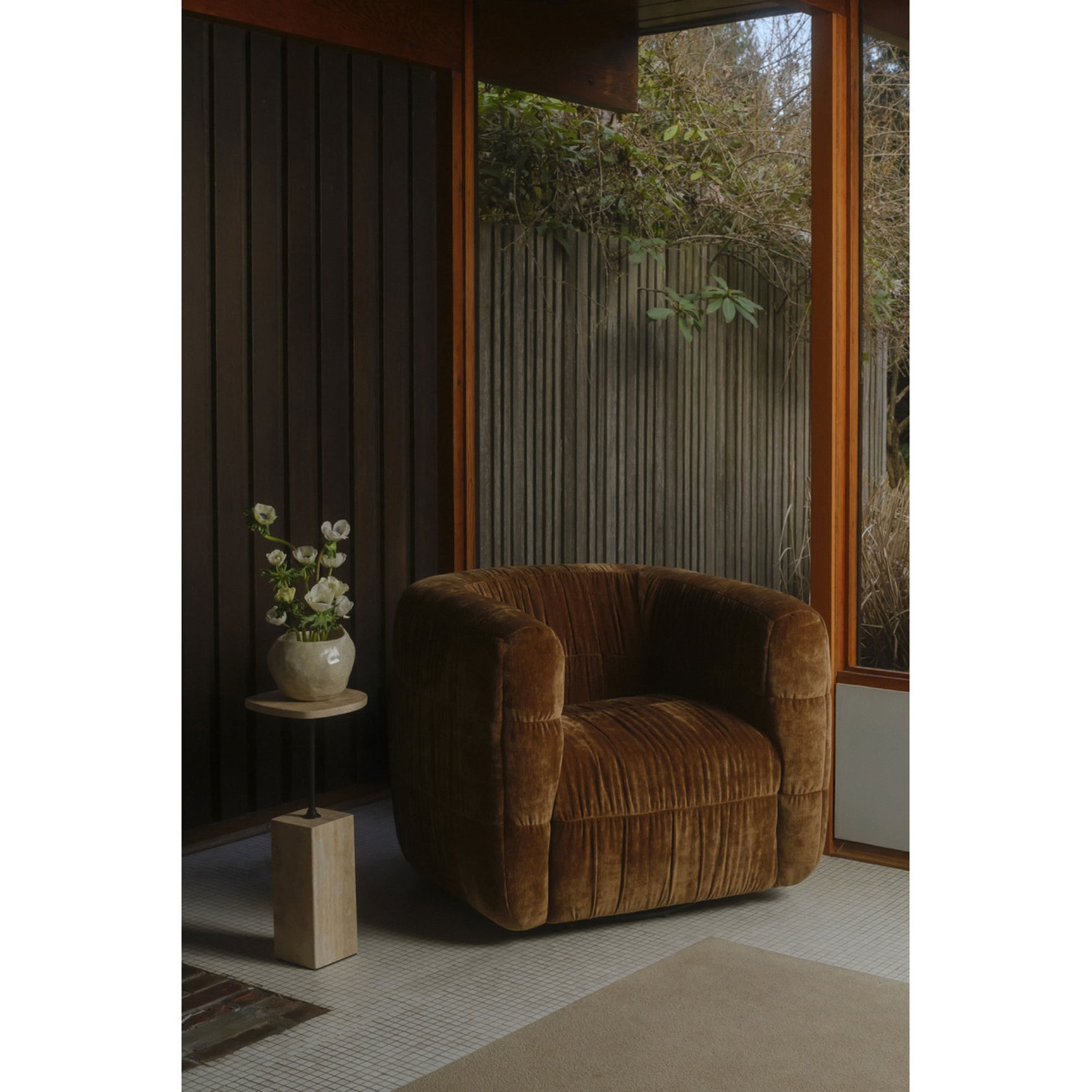 Caro Travertine Side Table
