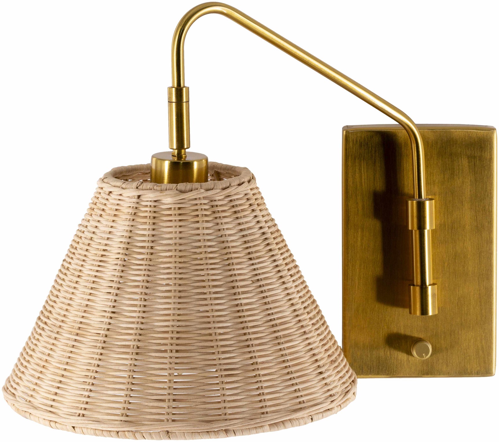 Gabas Gold Iron Rattan Wall Sconces - Ornate Home