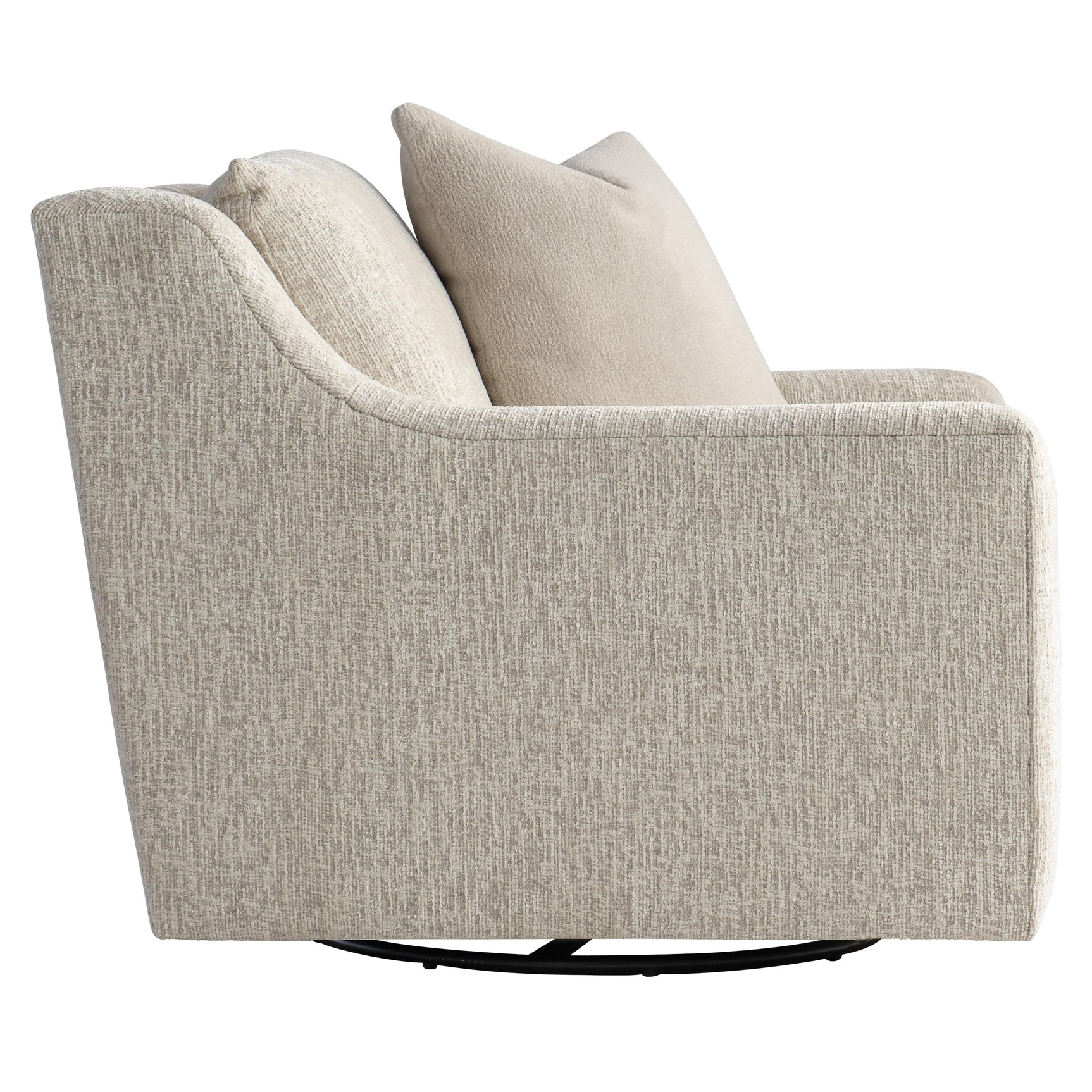 Gabi Beige/Tan Fabric Swivel Chair - Ornate Home