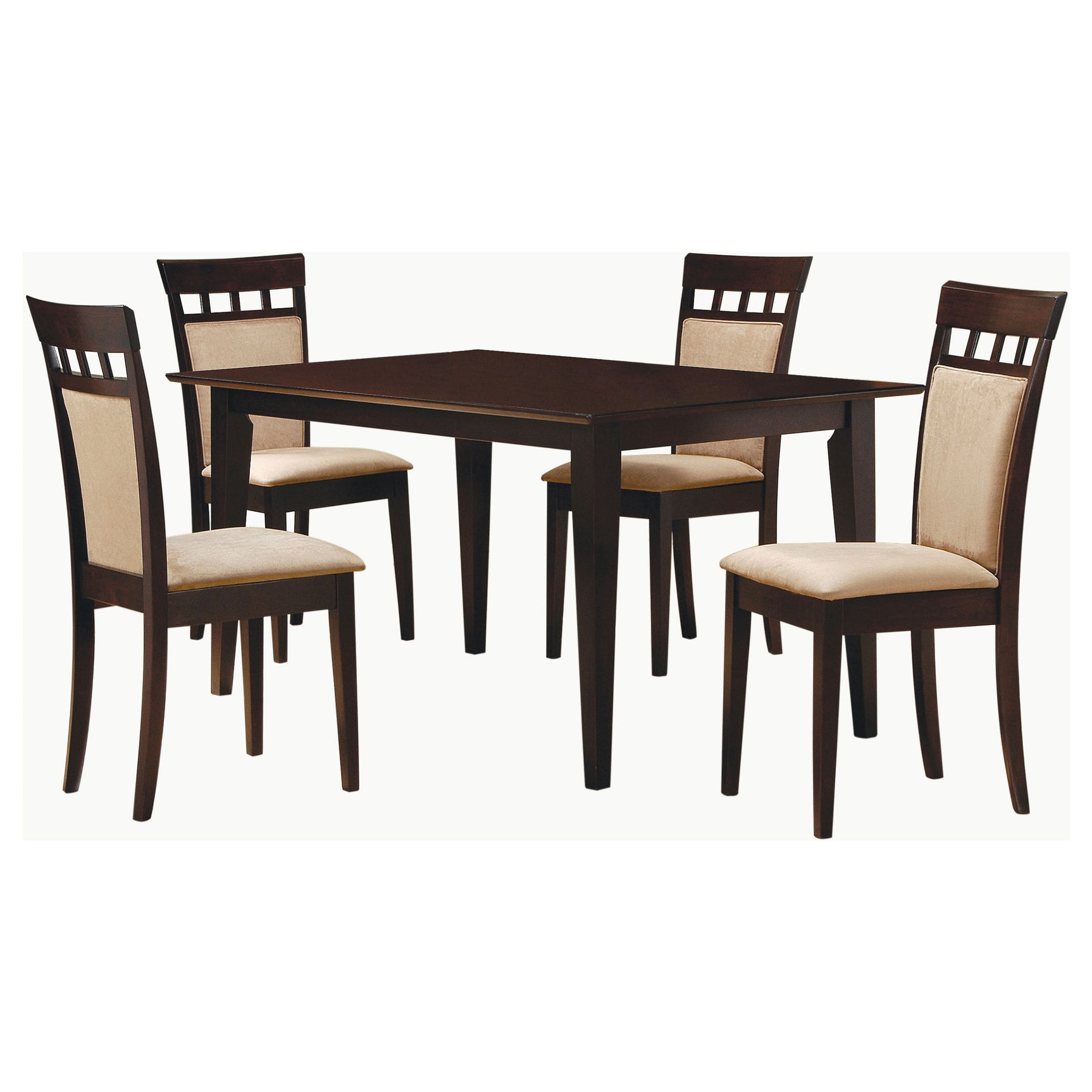 Gabriel Cappuccino 5-piece Rectangular 59-inch Dining Set - Ornate Home