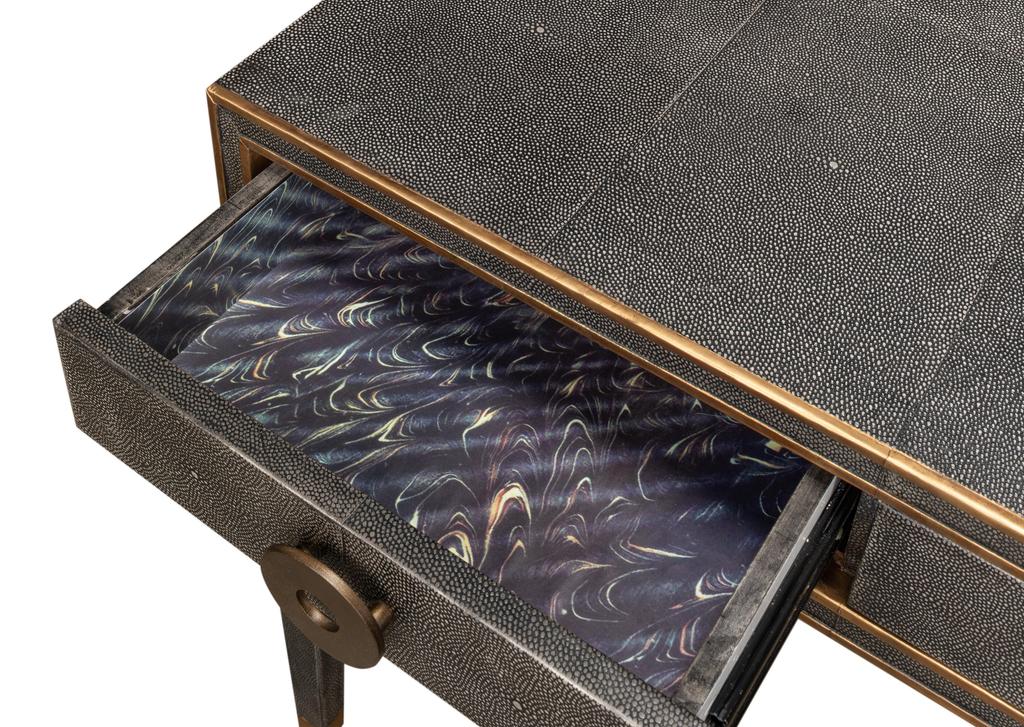 Gabriella Grey Shagreen Desk/Table - Ornate Home