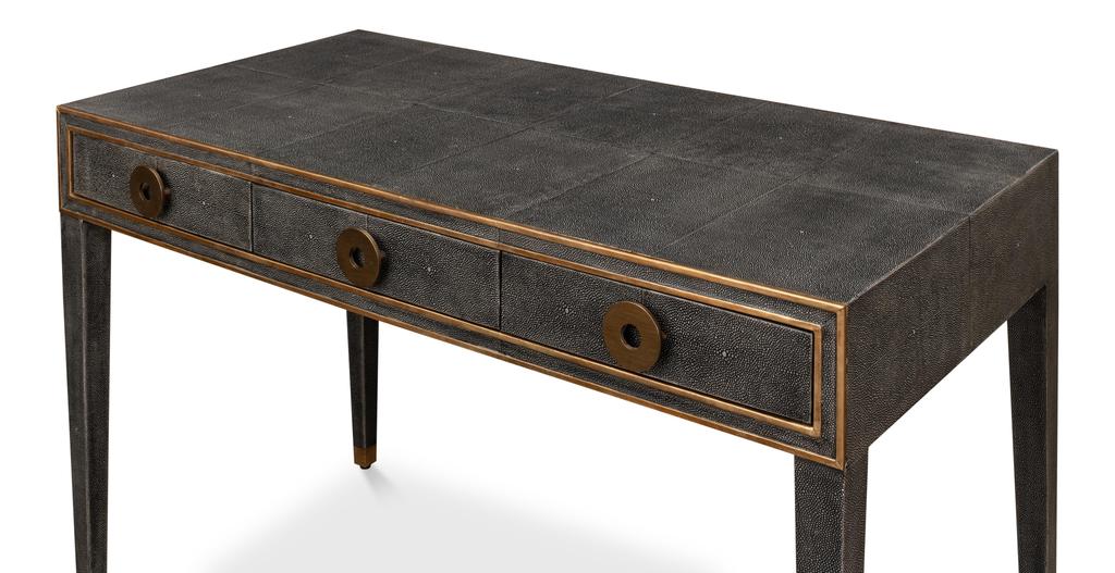 Gabriella Grey Shagreen Desk/Table - Ornate Home