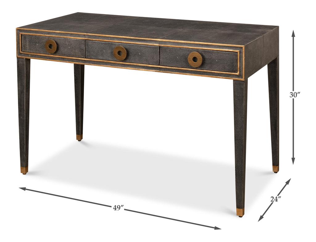 Gabriella Grey Shagreen Desk/Table - Ornate Home