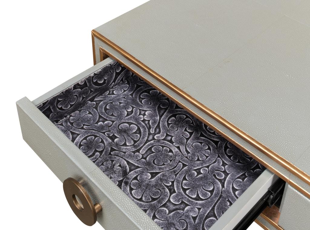 Gabriella Grey Shagreen Desk/Table - Ornate Home