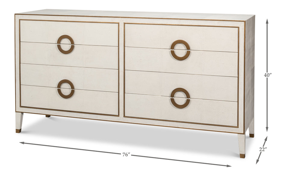 Gabriella Osprey White Chest of Drawers - Ornate Home