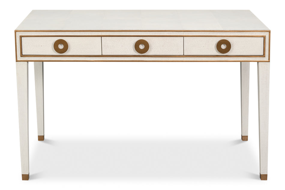 Gabriella Osprey White Shagreen Desk/Table - Ornate Home