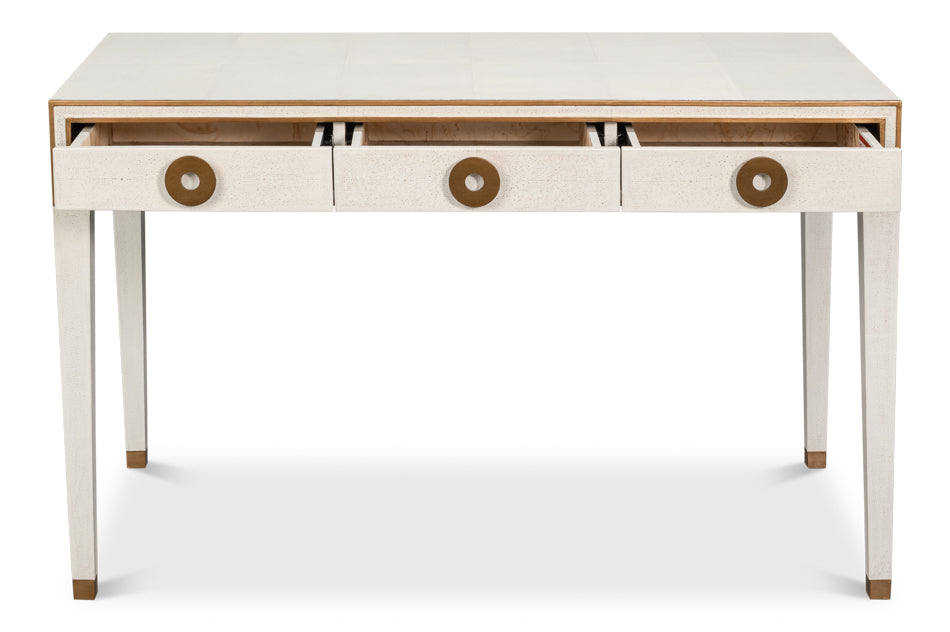 Gabriella Osprey White Shagreen Desk/Table - Ornate Home