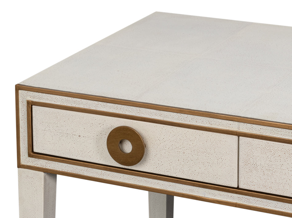 Gabriella Osprey White Shagreen Desk/Table - Ornate Home