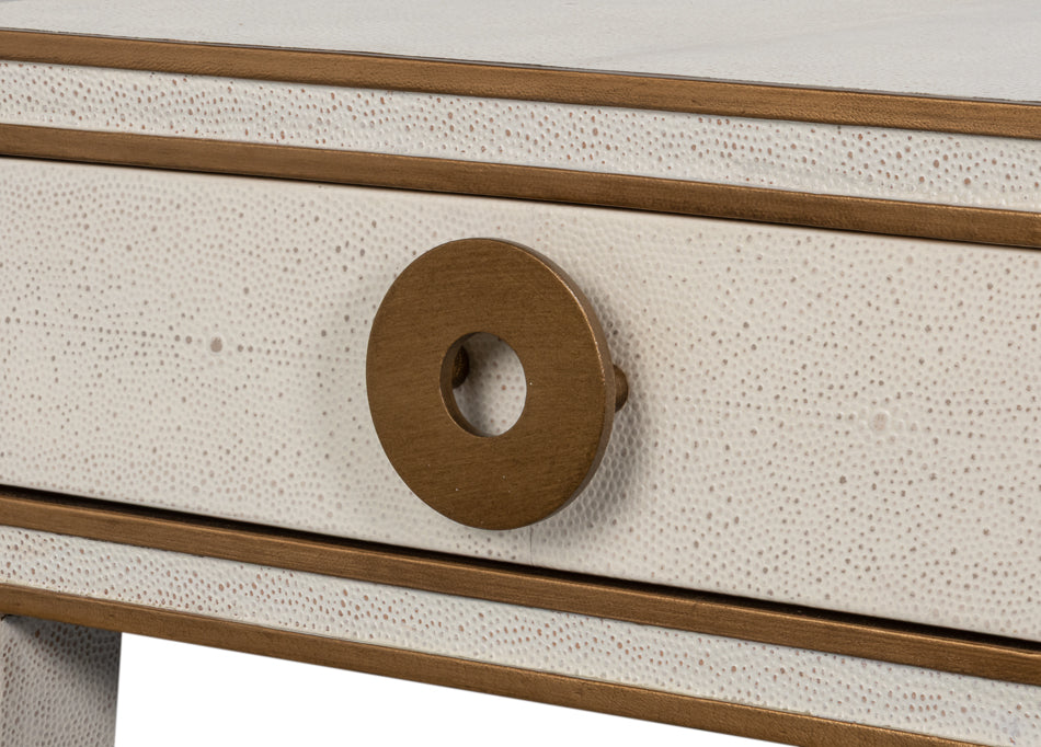 Gabriella Osprey White Shagreen Desk/Table - Ornate Home
