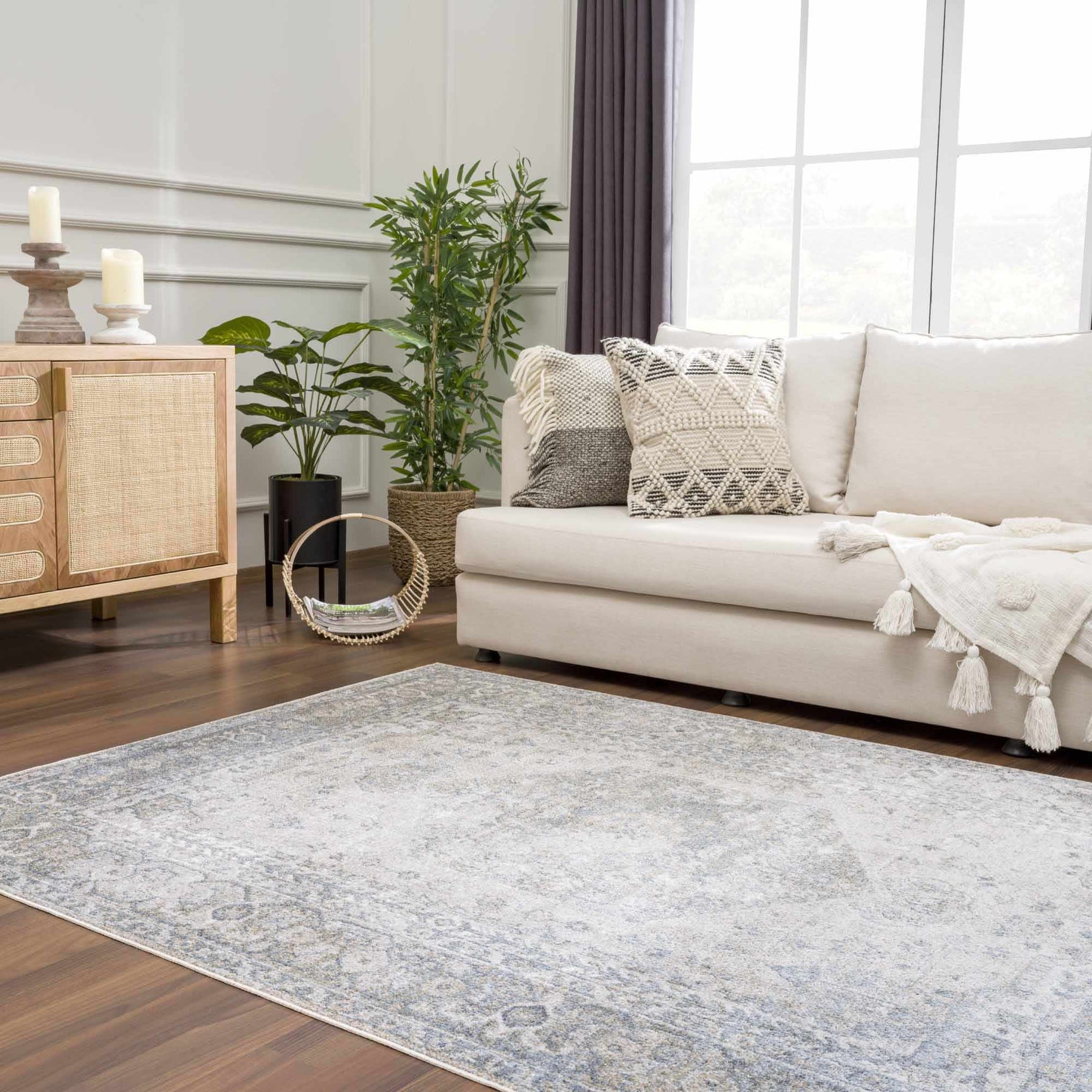 Gael Blue Boutique Washable Rug - Ornate Home