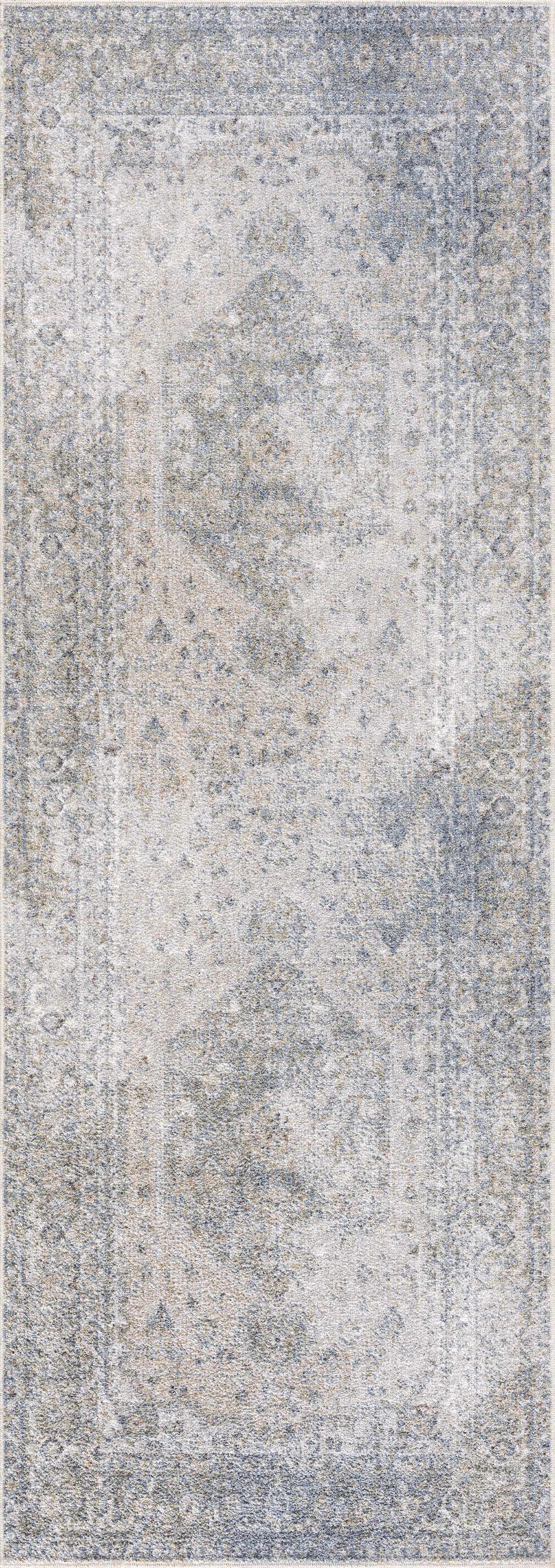 Gael Blue Washable Area Rug - Ornate Home
