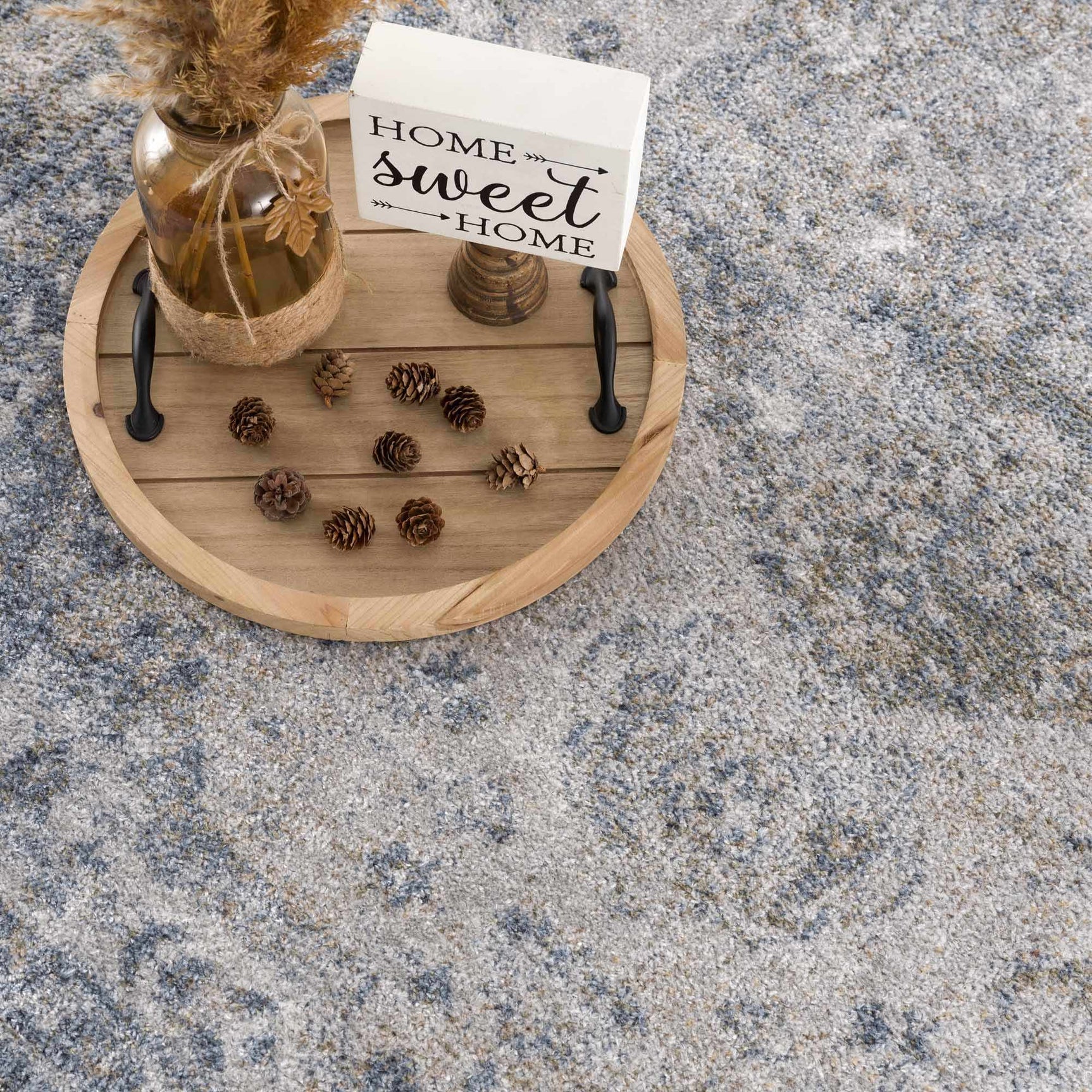 Gael Blue Washable Area Rug - Ornate Home