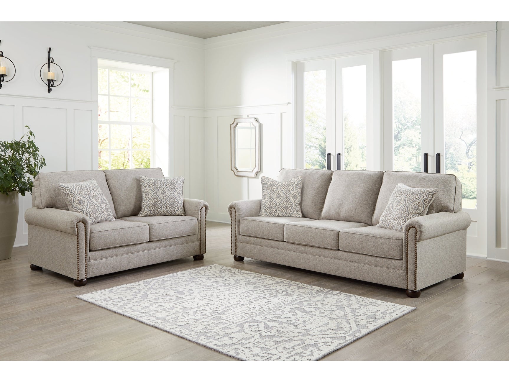 Gaelon Dune Sofa and Loveseat - Ornate Home