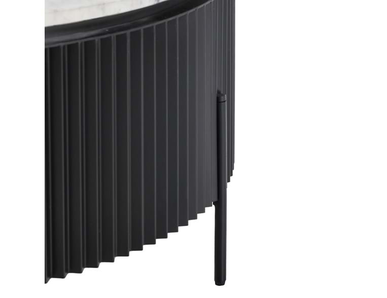 Gage Black/White Round Coffee Table - Ornate Home