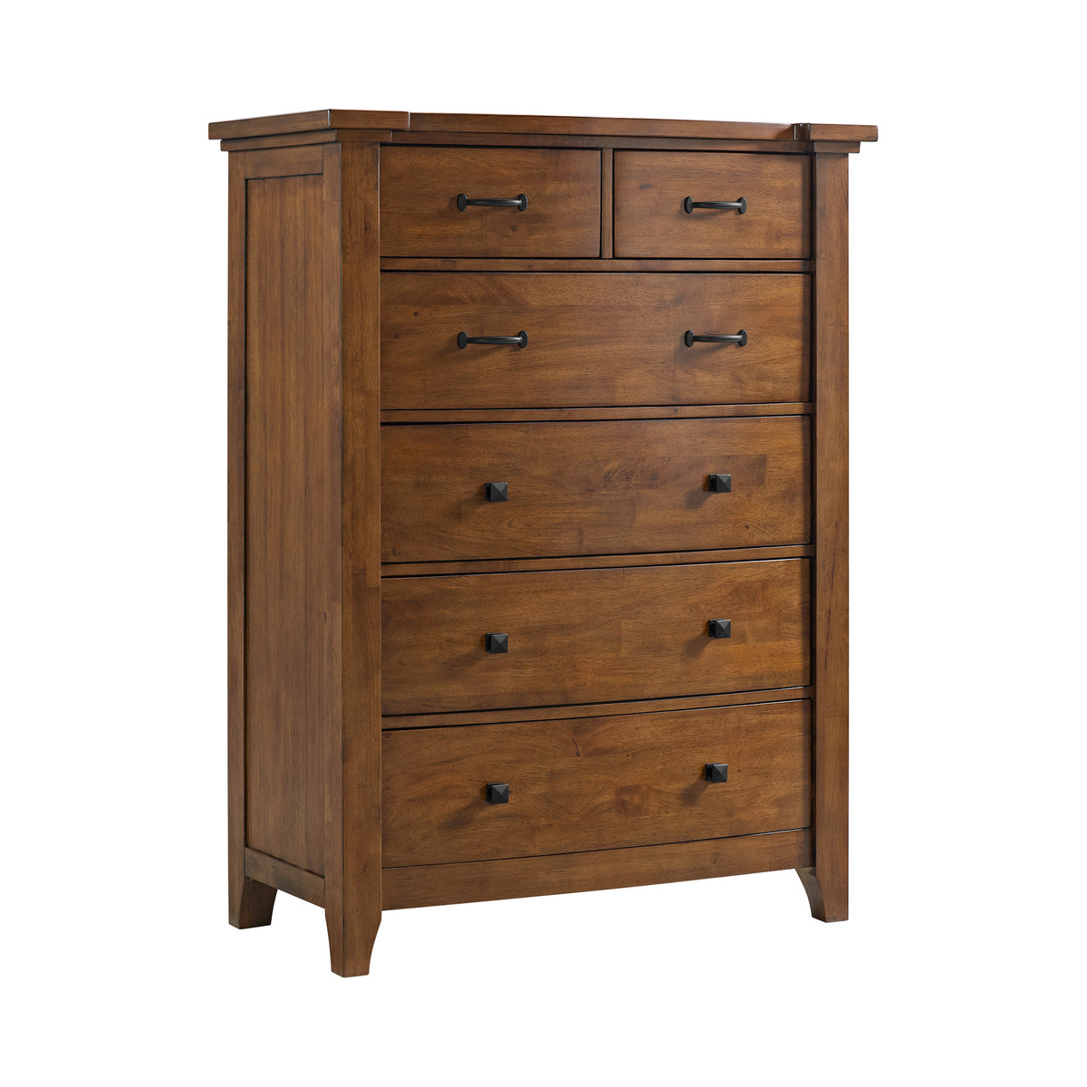 Gage Chestnut 5-Piece King Sleigh Storage Bedroom Set - Ornate Home