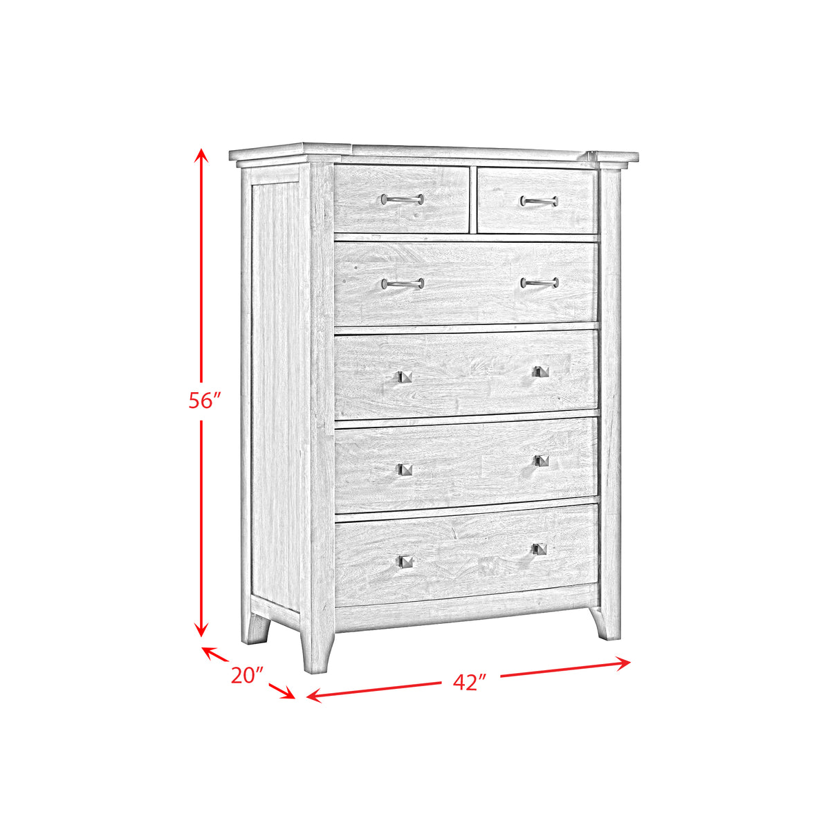 Gage Chestnut 5-Piece Queen Sleigh Storage Bedroom Set with 2 Nightstands, Dresser & Chest - Ornate Home