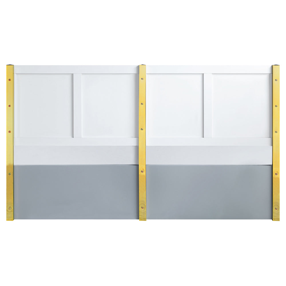 Gaines Gray High Gloss Eastern King Bed - Ornate Home