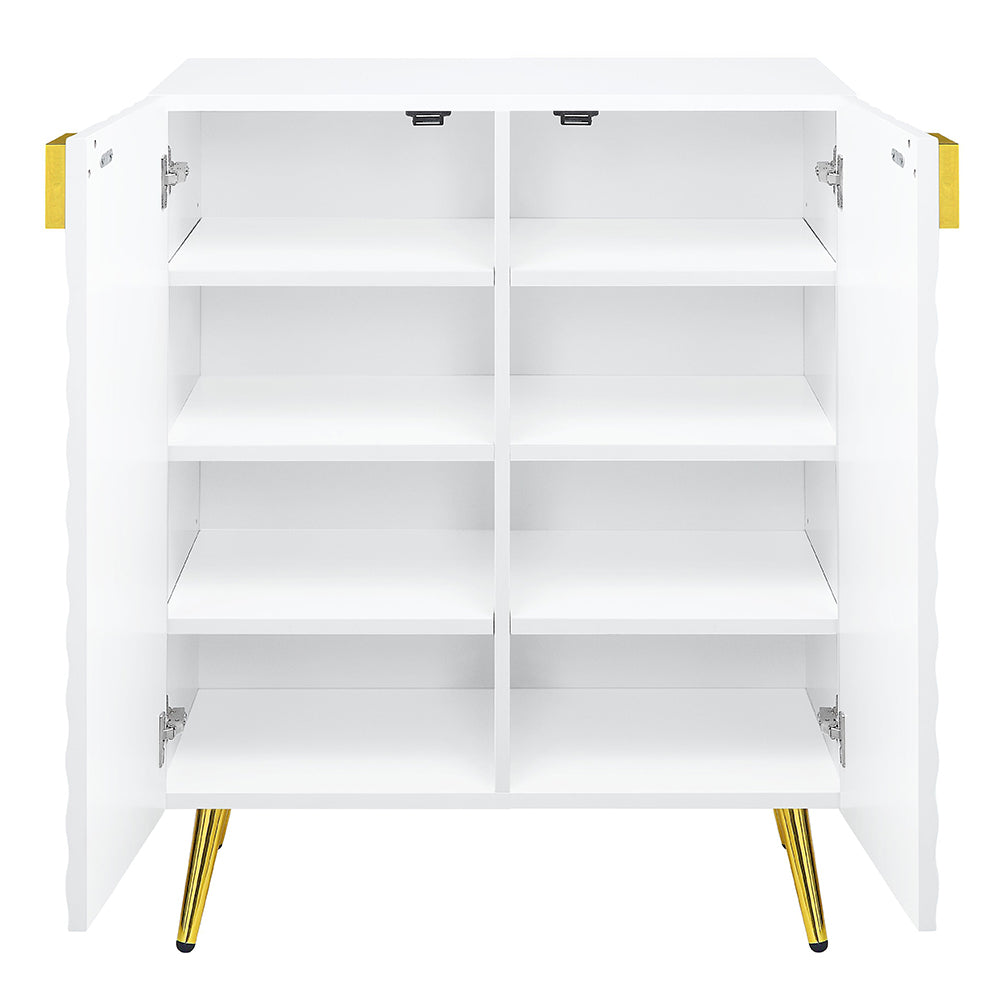 Gaines White High Gloss Console Table - Ornate Home