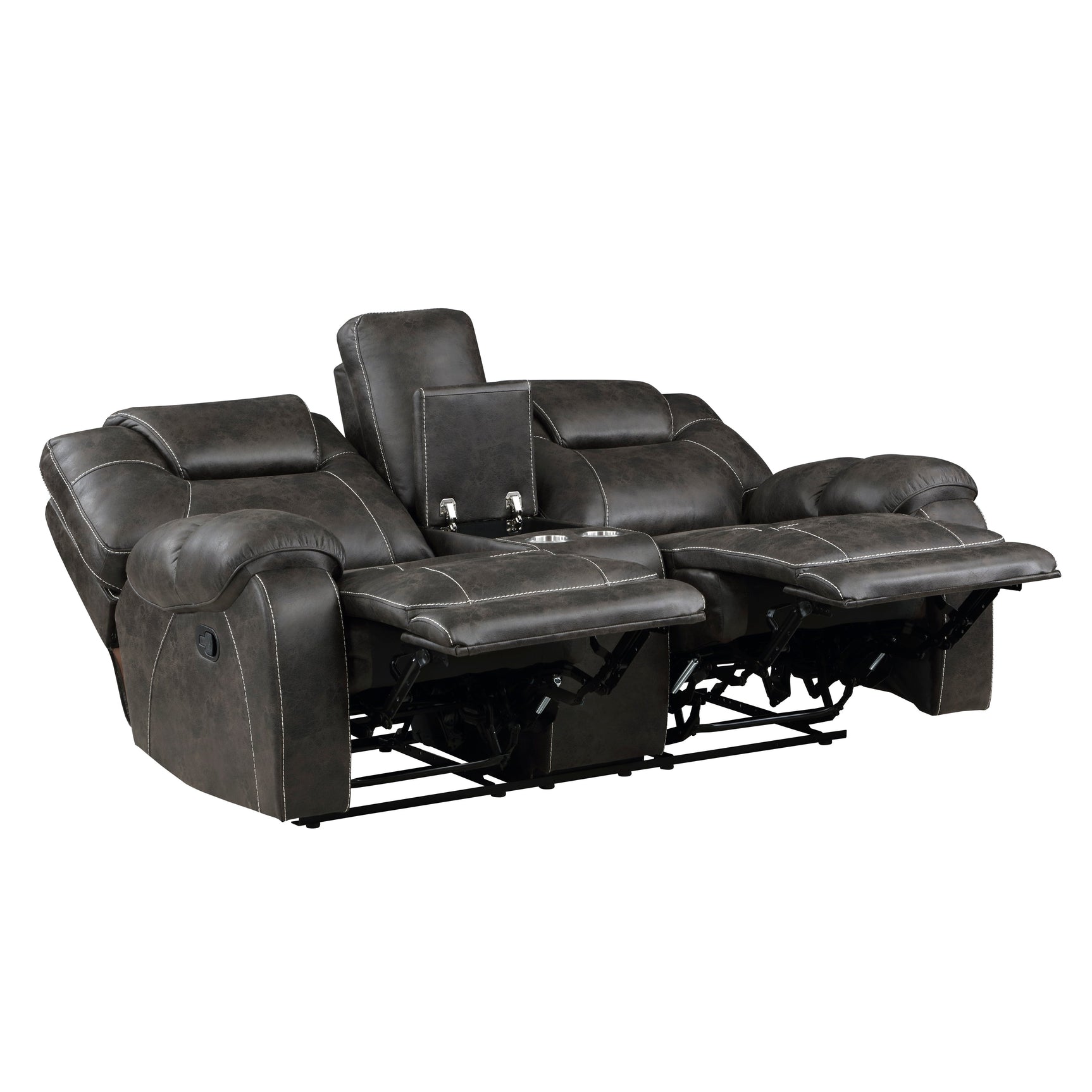Gainesville Chocolate Double Reclining Loveseat - Ornate Home