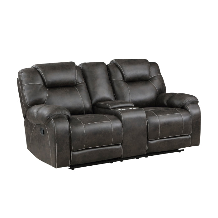 Gainesville Chocolate Double Reclining Loveseat - Ornate Home
