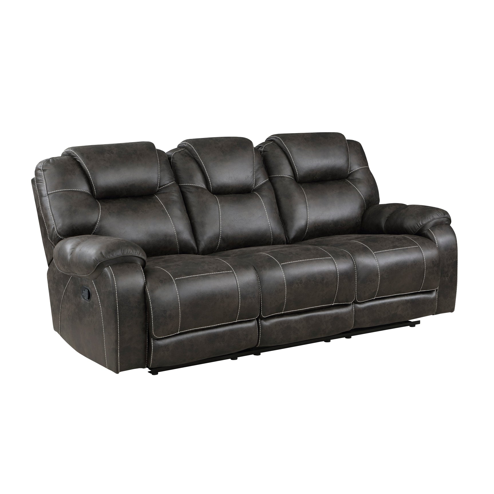 Gainesville Chocolate Double Reclining Sofa - Ornate Home