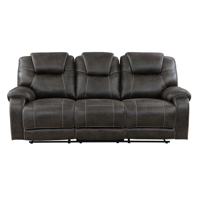 Gainesville Chocolate Double Reclining Sofa - Ornate Home