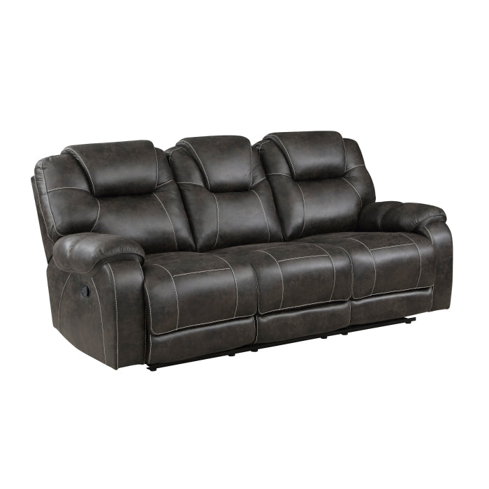 Gainesville Chocolate Double Reclining Sofa - Ornate Home